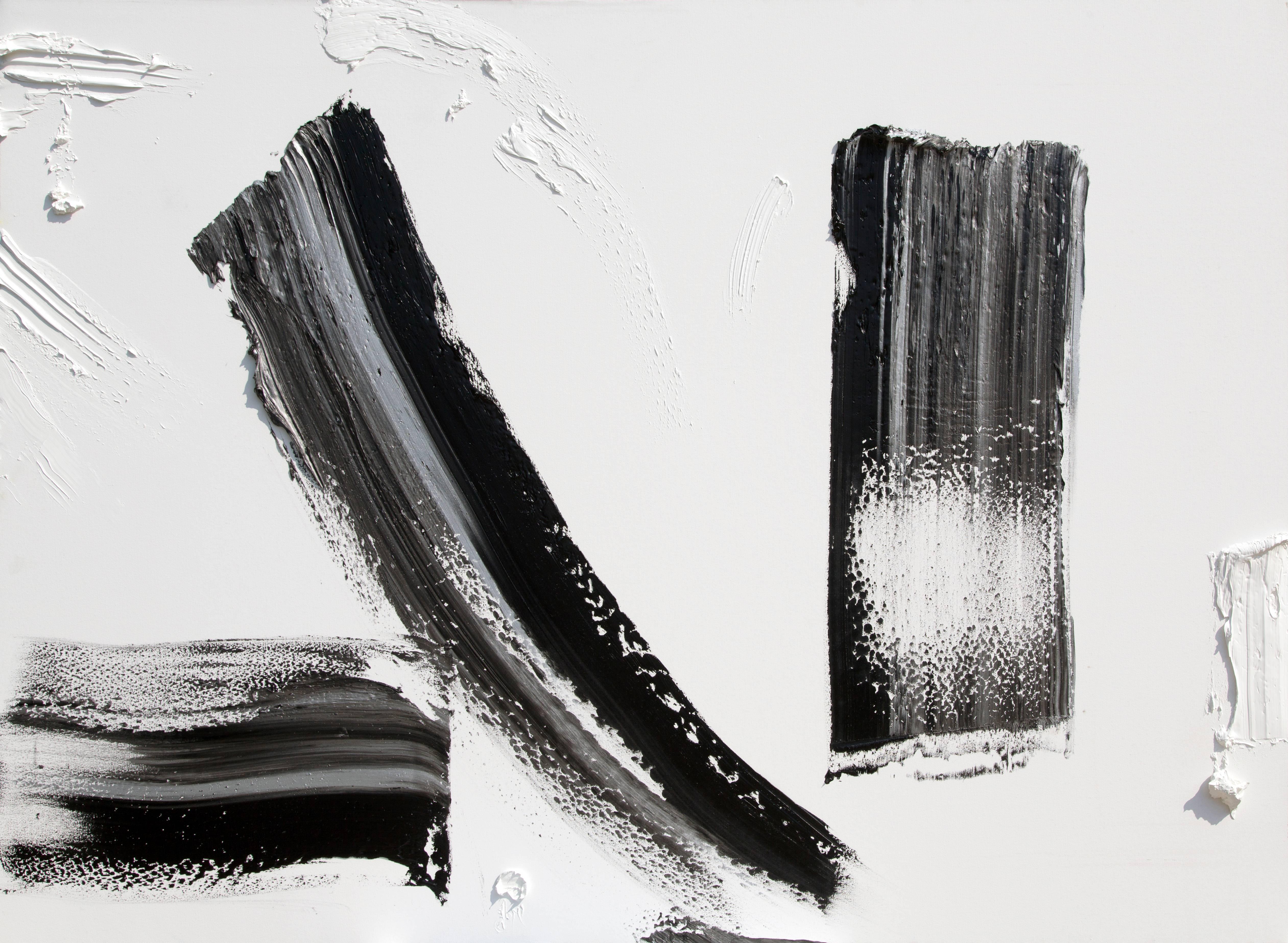 J.D. Miller Abstract Painting - Black & White Matters