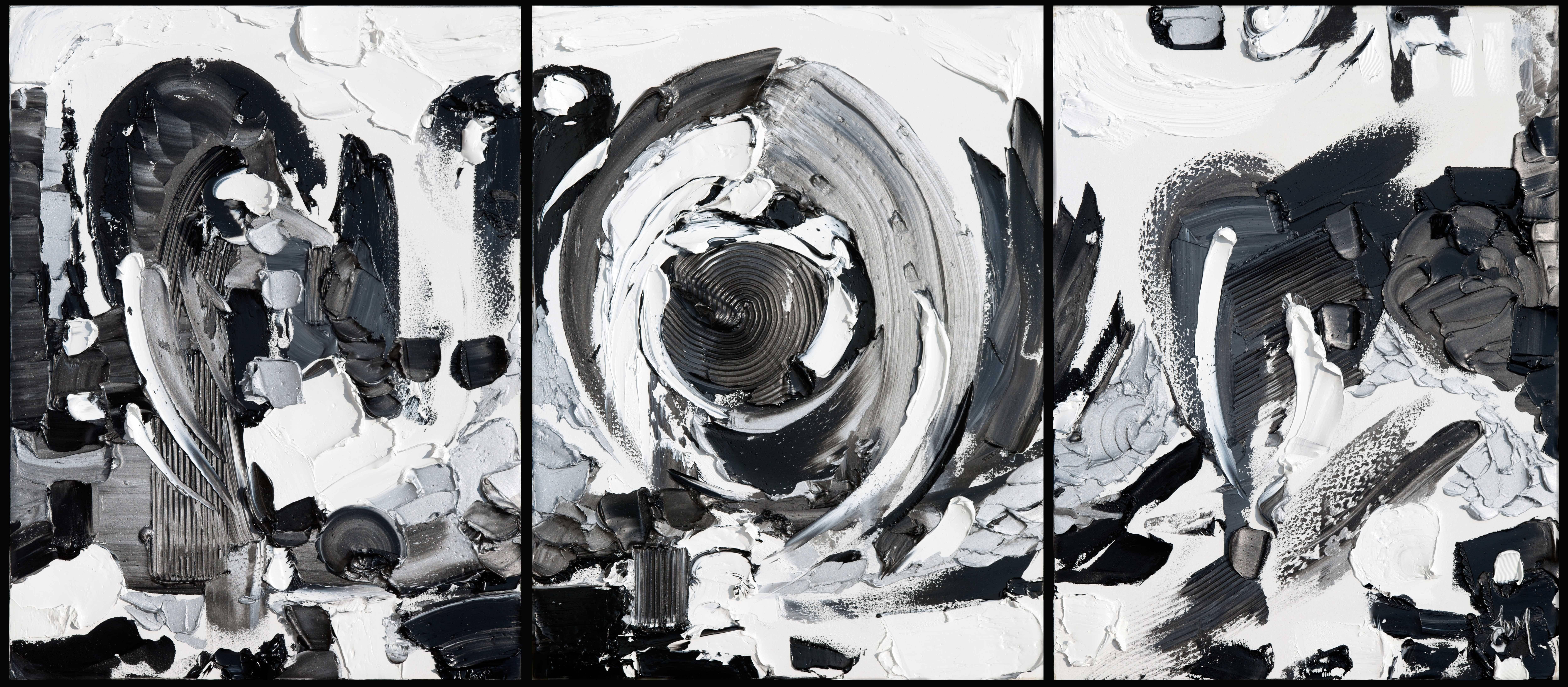 J.D. Miller Abstract Painting - Ancient Eclipse Triptych