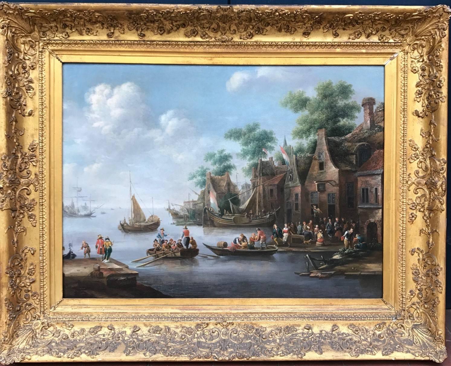 Eise Aetes Ruytenbach Figurative Painting - Dutch Boating Scene