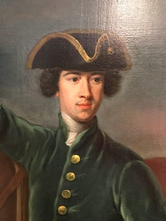 A half-length portrait of Sir Robert Spencer in blue frock coat.