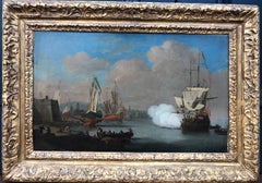 A Levantine or Southern European Harbor Attributed to Van de Velde the Younger