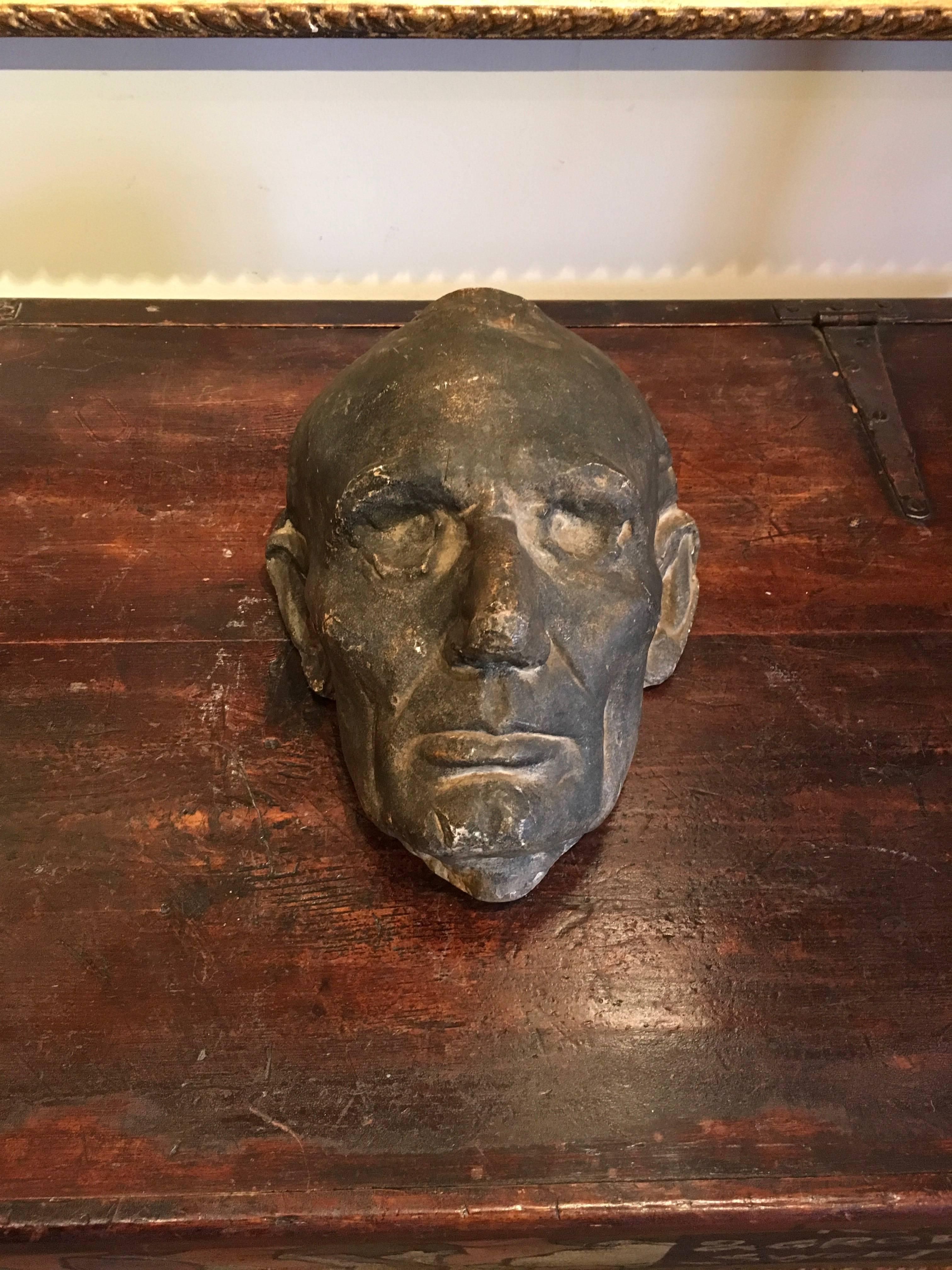 Leonard Wells Volk Figurative Sculpture - Life Mask of Abraham Lincoln