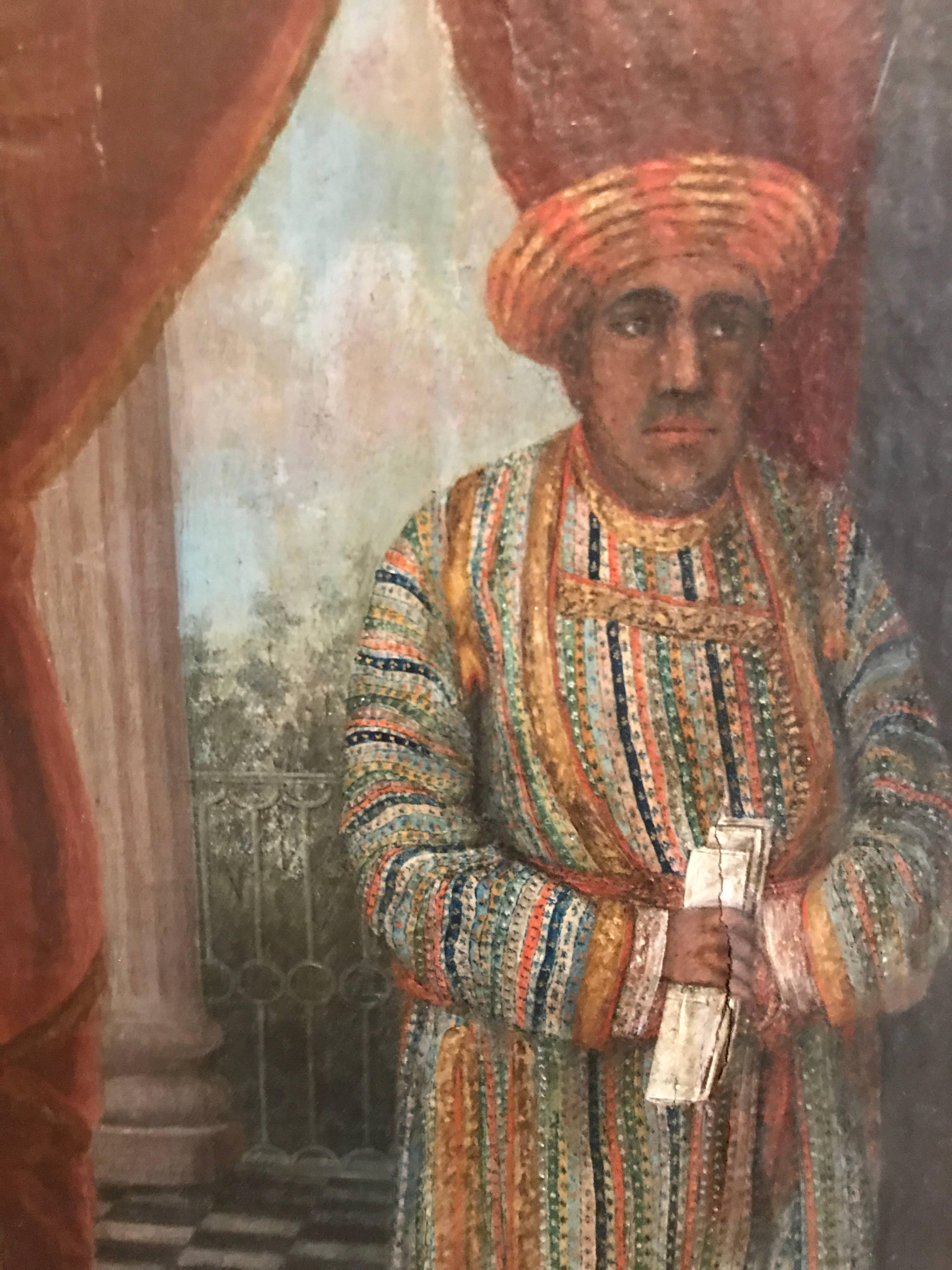 Portrait of Mohammed Ali Shah – King of Oudh - Old Masters Painting by Unknown