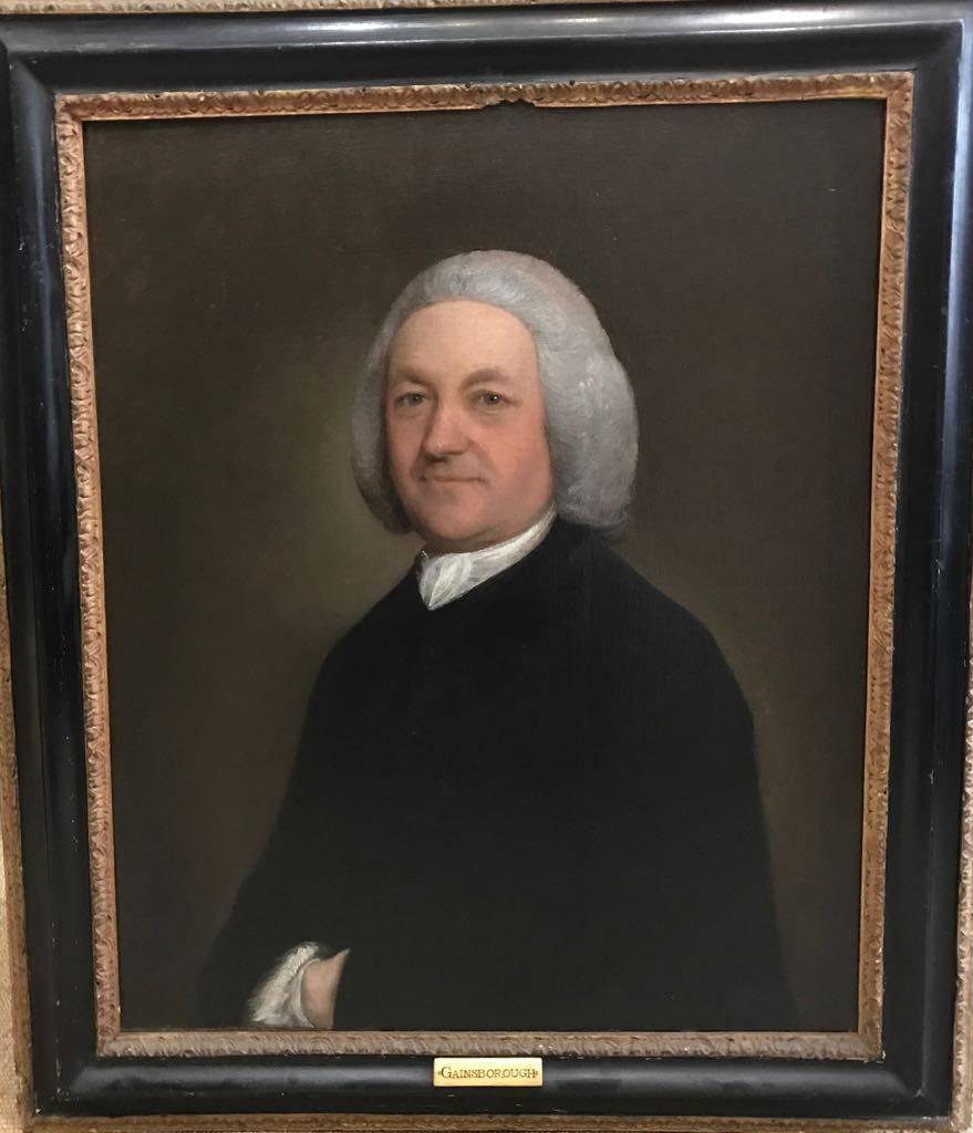 Portrait of the Rev. Richard Harris of Wymering Manor (1711-1768) - Painting by Thomas Gainsborough