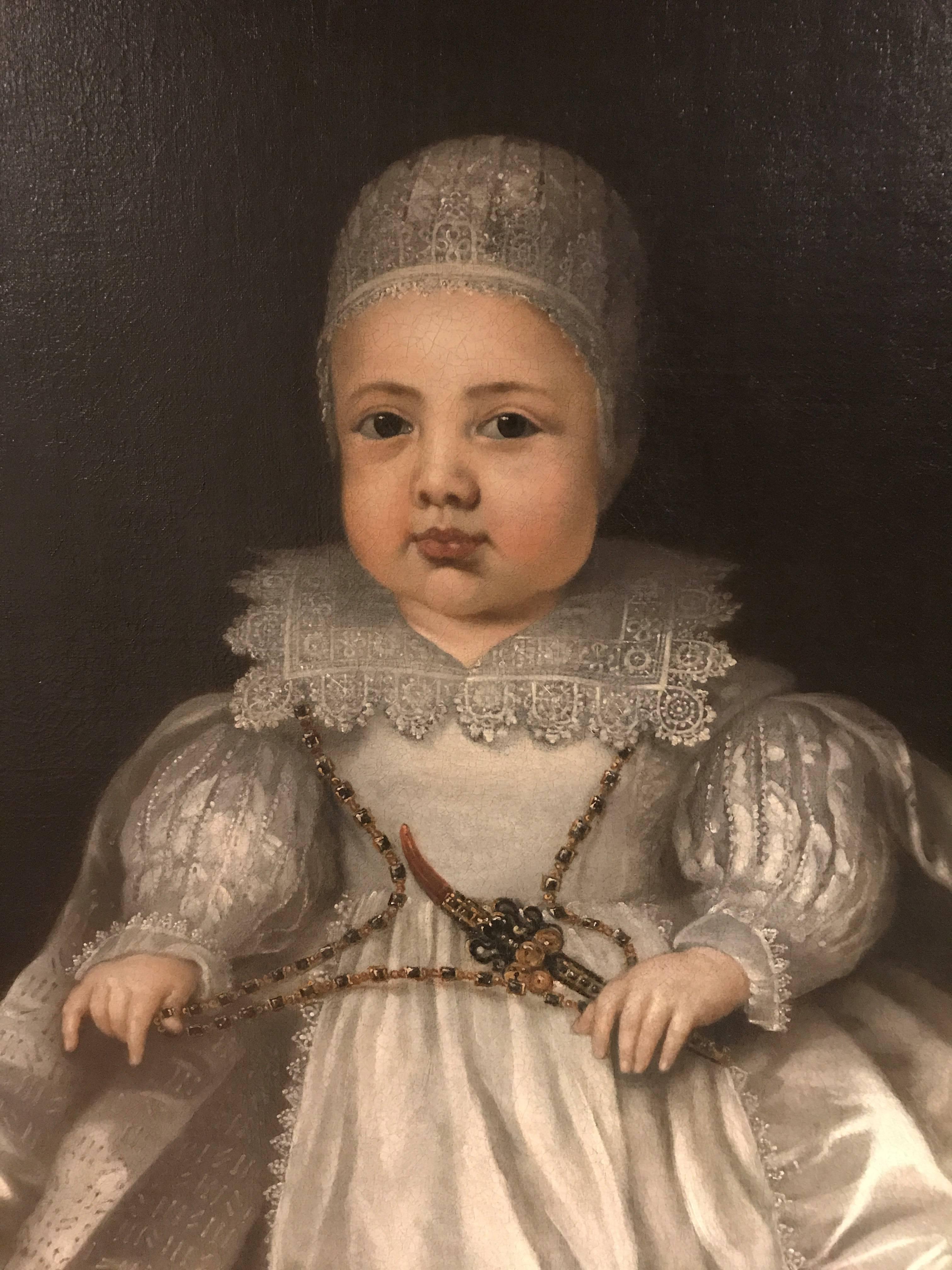 Portrait of Charles II when a Baby - Painting by Unknown