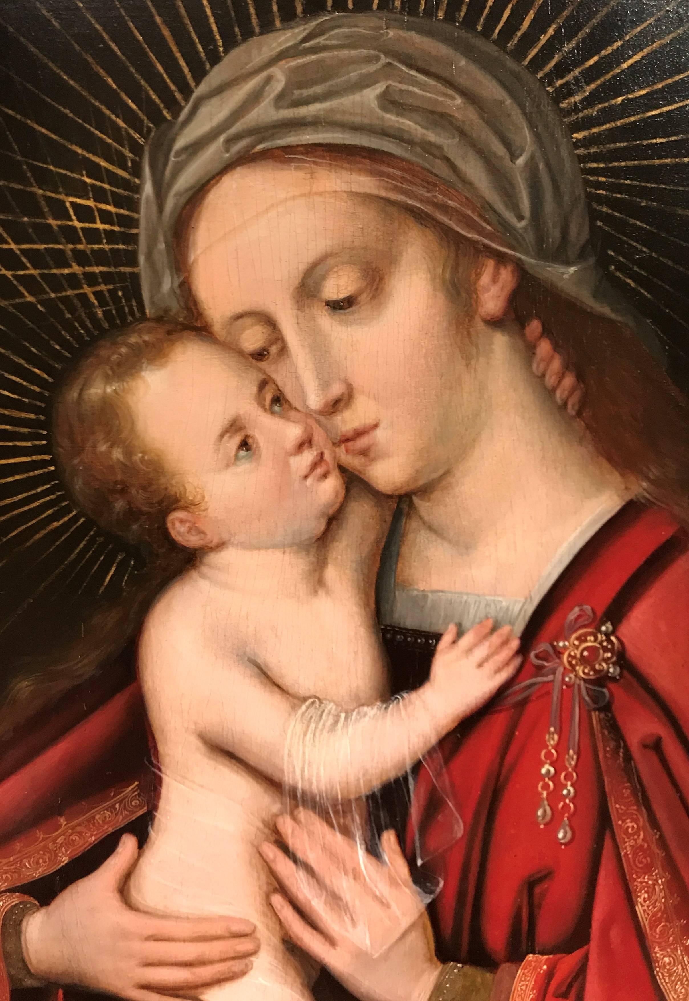 Virgin and Child - Painting by Unknown
