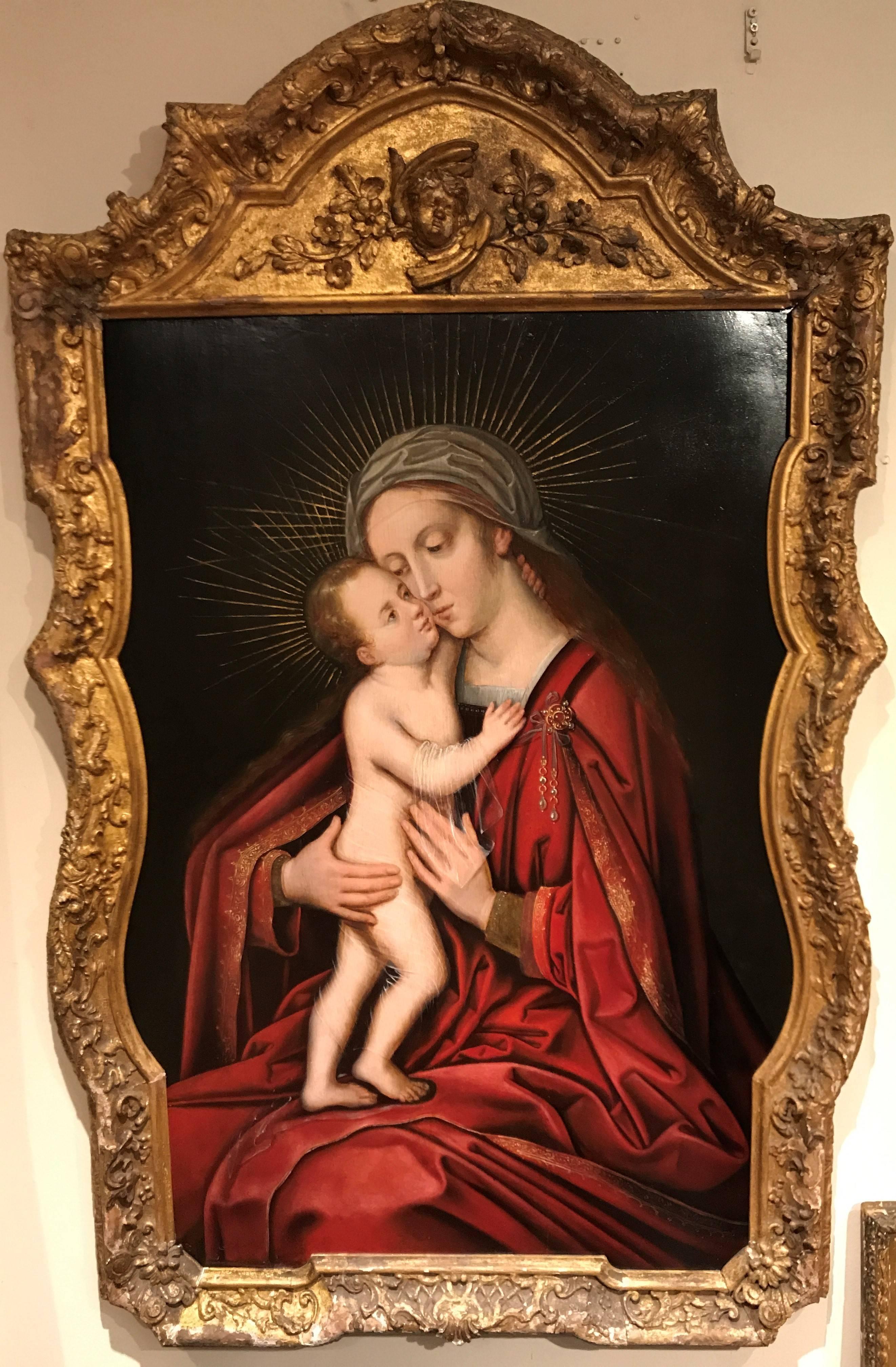 Unknown Figurative Painting - Virgin and Child
