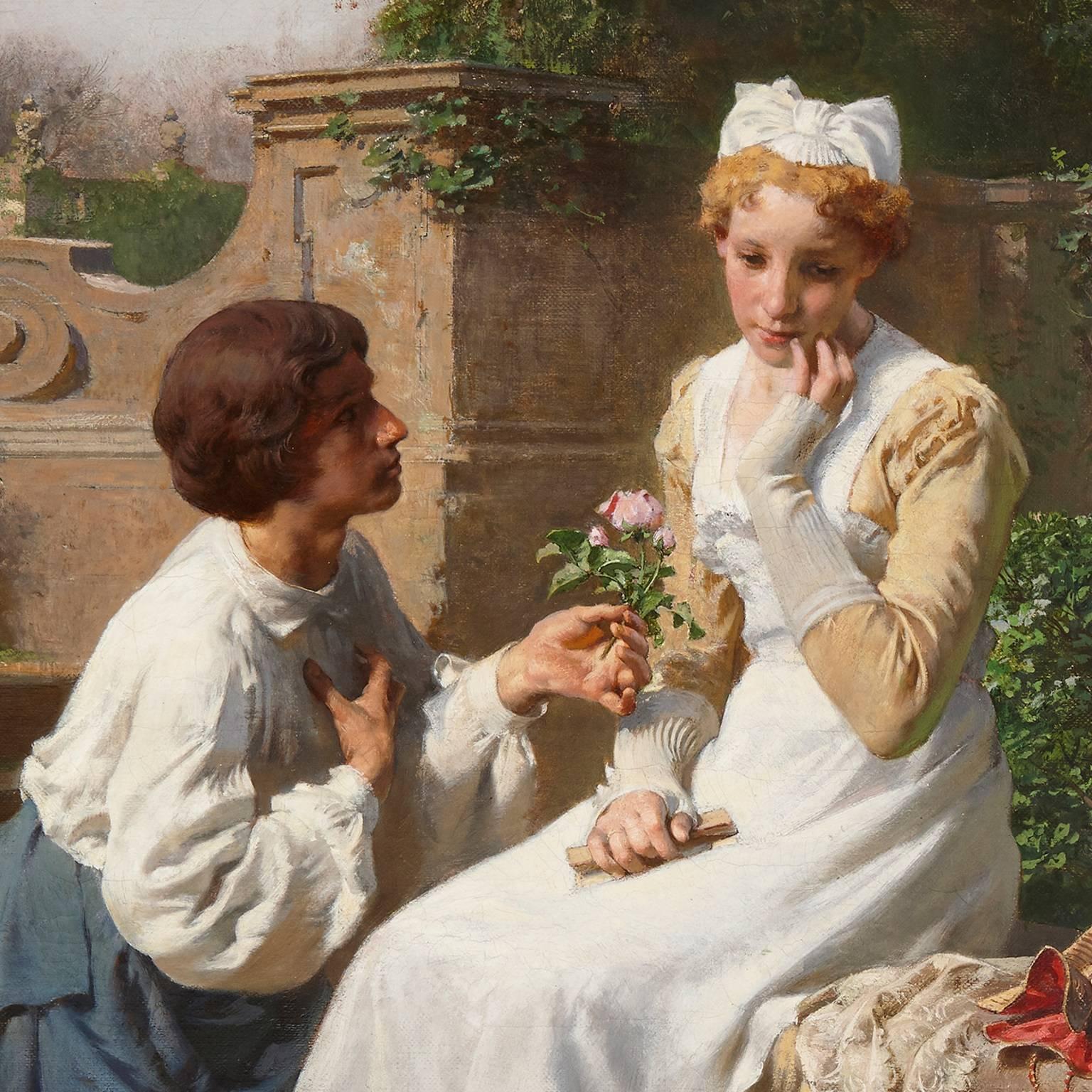 la demande en mariage romantique dans les jardins