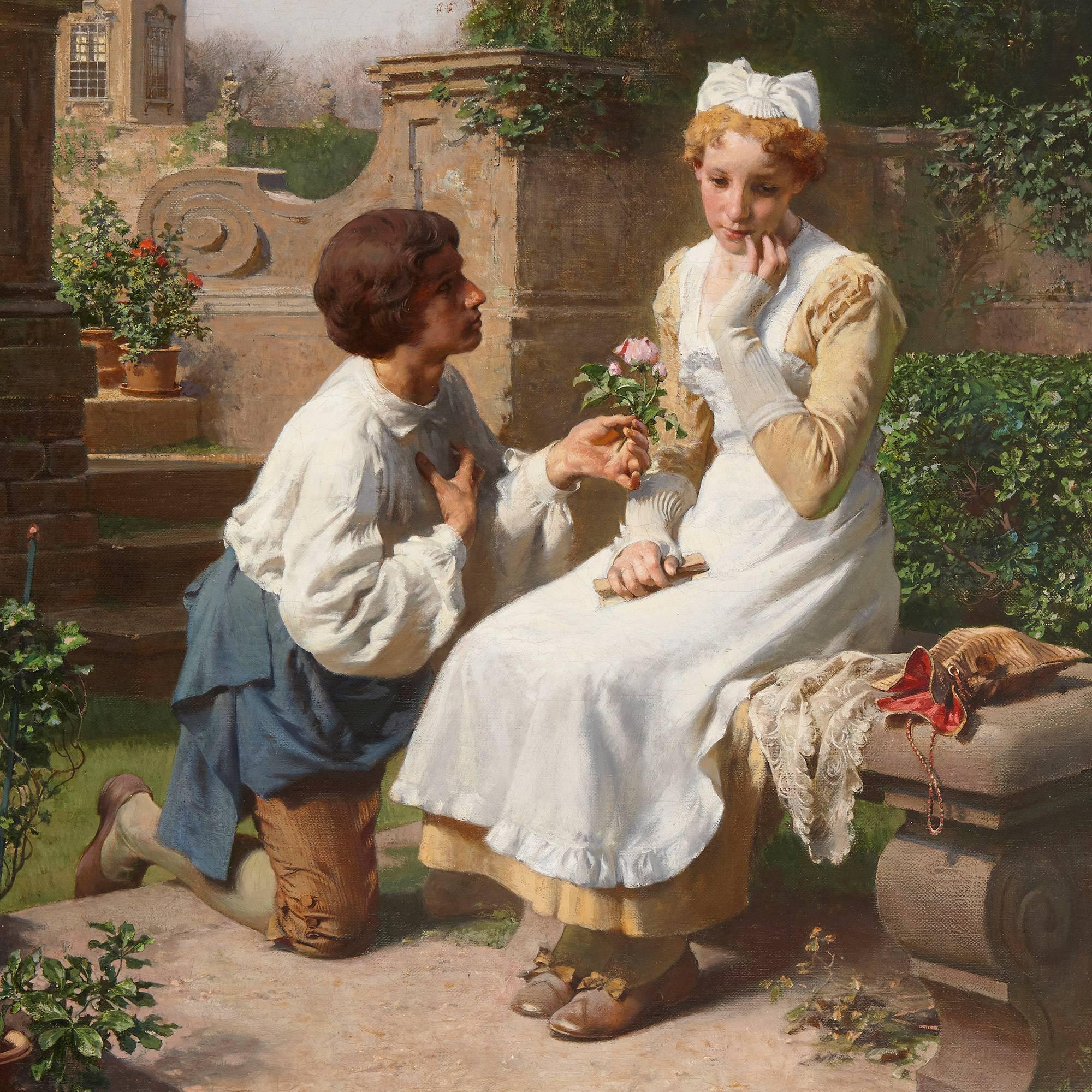 la demande en mariage romantique dans les jardins