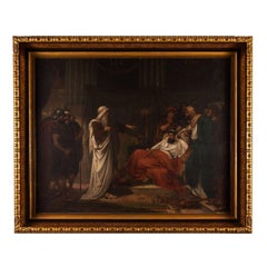 'Nathan confronts King David' 19th Century painting by Siberdt