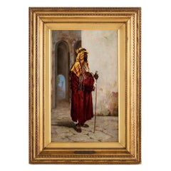 ‘The Algerian’, an Orientalist Oil Painting by Stefano Ussi
