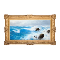 ‘A Stormy Sea’, a Large Seascape by David James