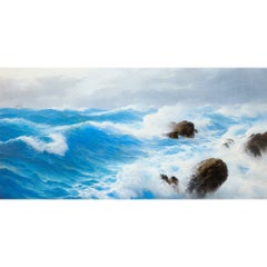 ‘A Stormy Sea’, a Large Seascape by David James