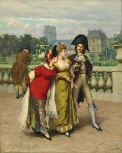 During the Directoire by Frederik Hendrik Kaemmerer, antique Parisian painting