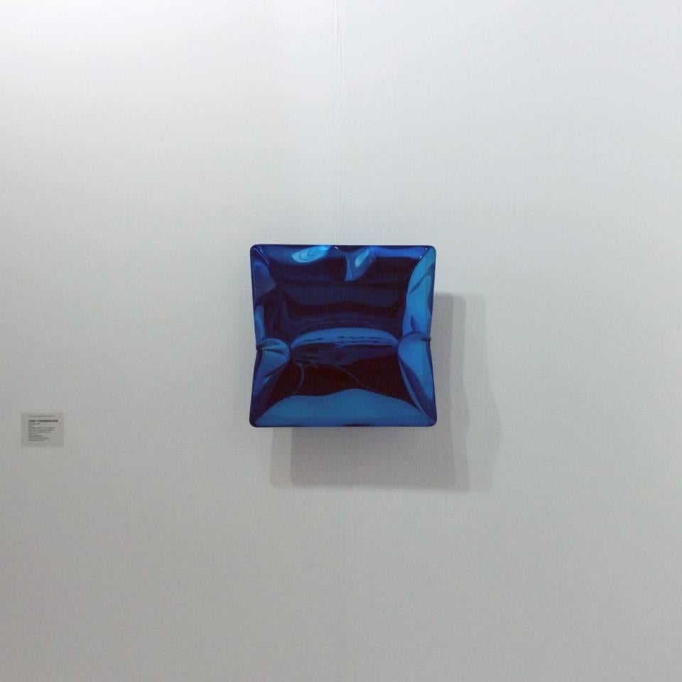 Lori Hersberger Abstract Sculpture - Bag Day Blue