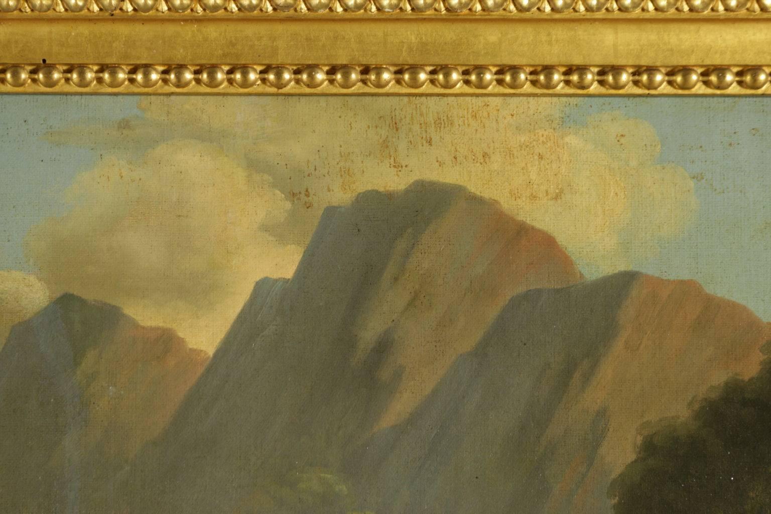 Pittura a olio su tela Il trampoliere - XIX secolo - Italia 1