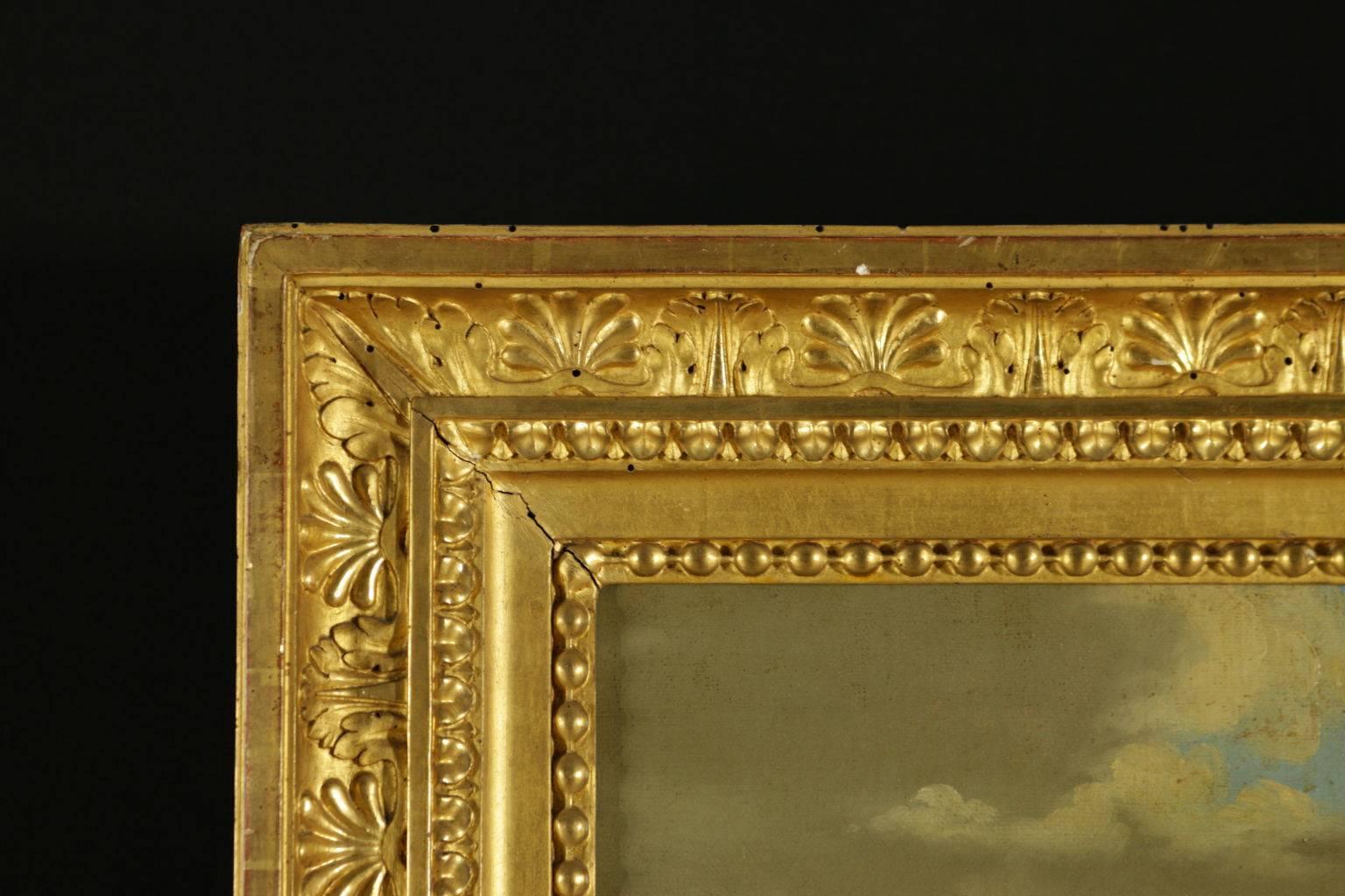 Pittura a olio su tela Il trampoliere - XIX secolo - Italia 2