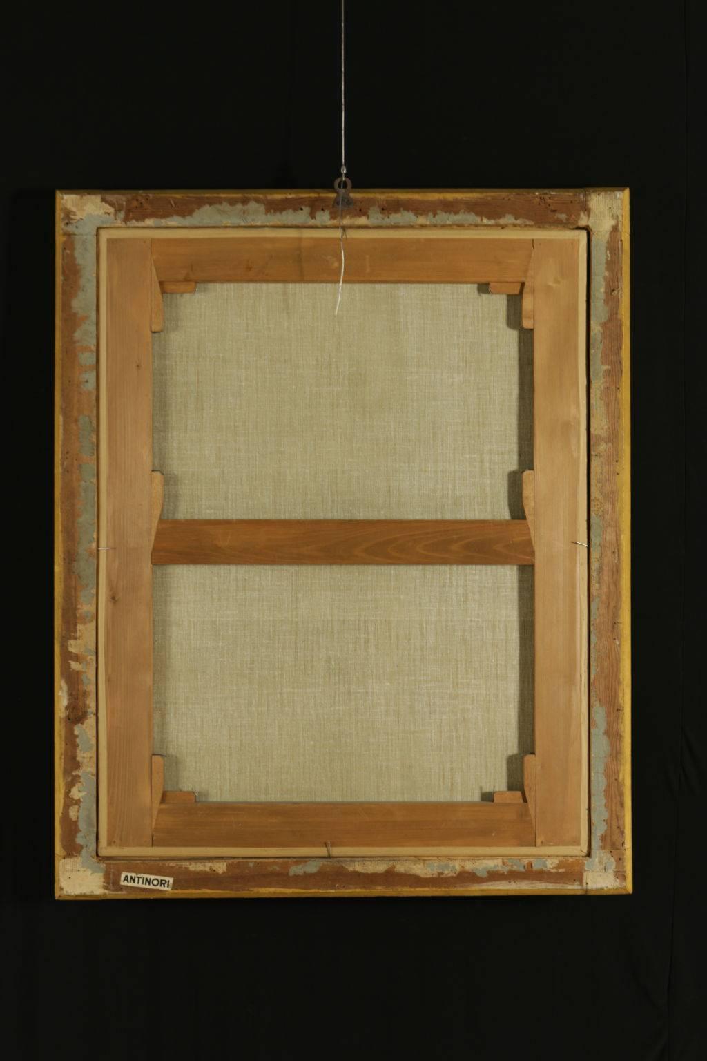 Pittura a olio su tela Il trampoliere - XIX secolo - Italia 3