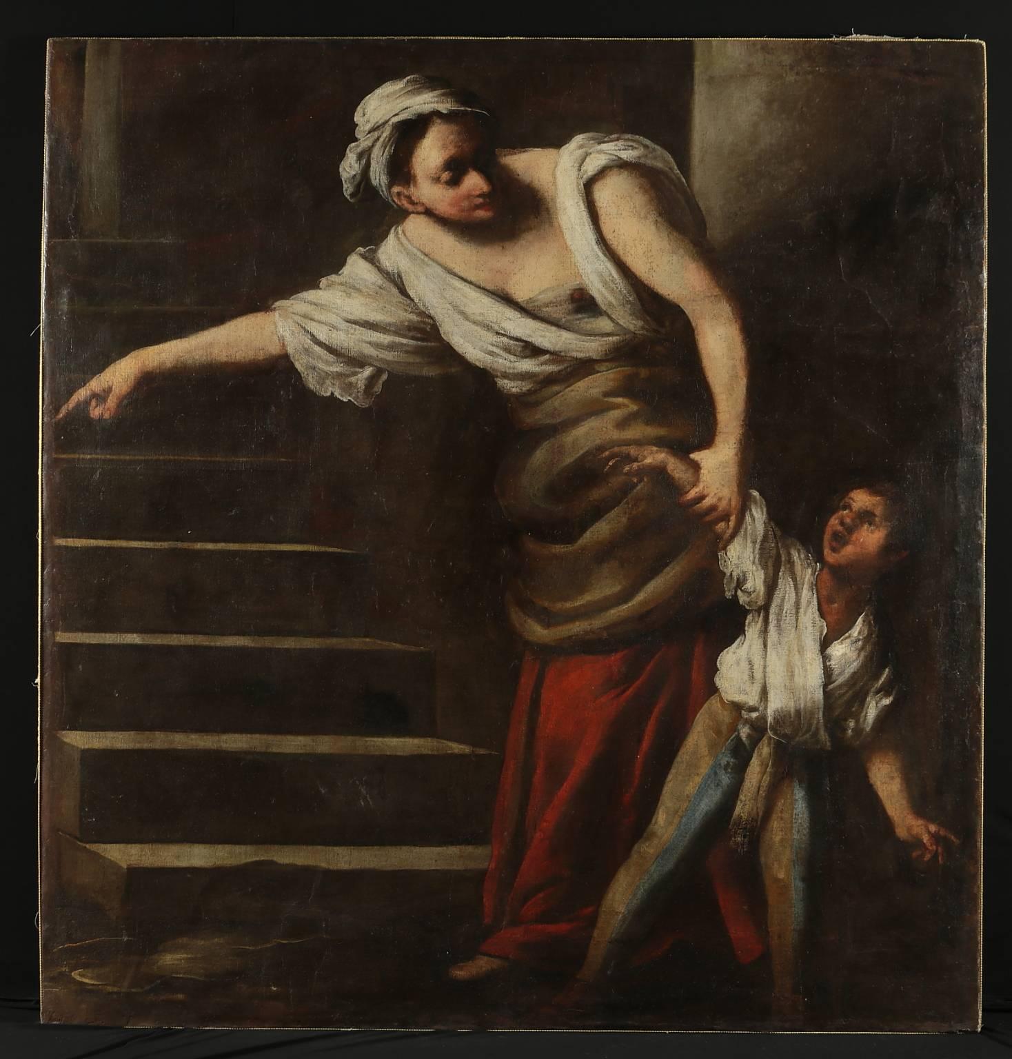 Pietro della Vecchia Portrait Painting - Pietro Della Vecchia (1603-1678), Woman with Child figure