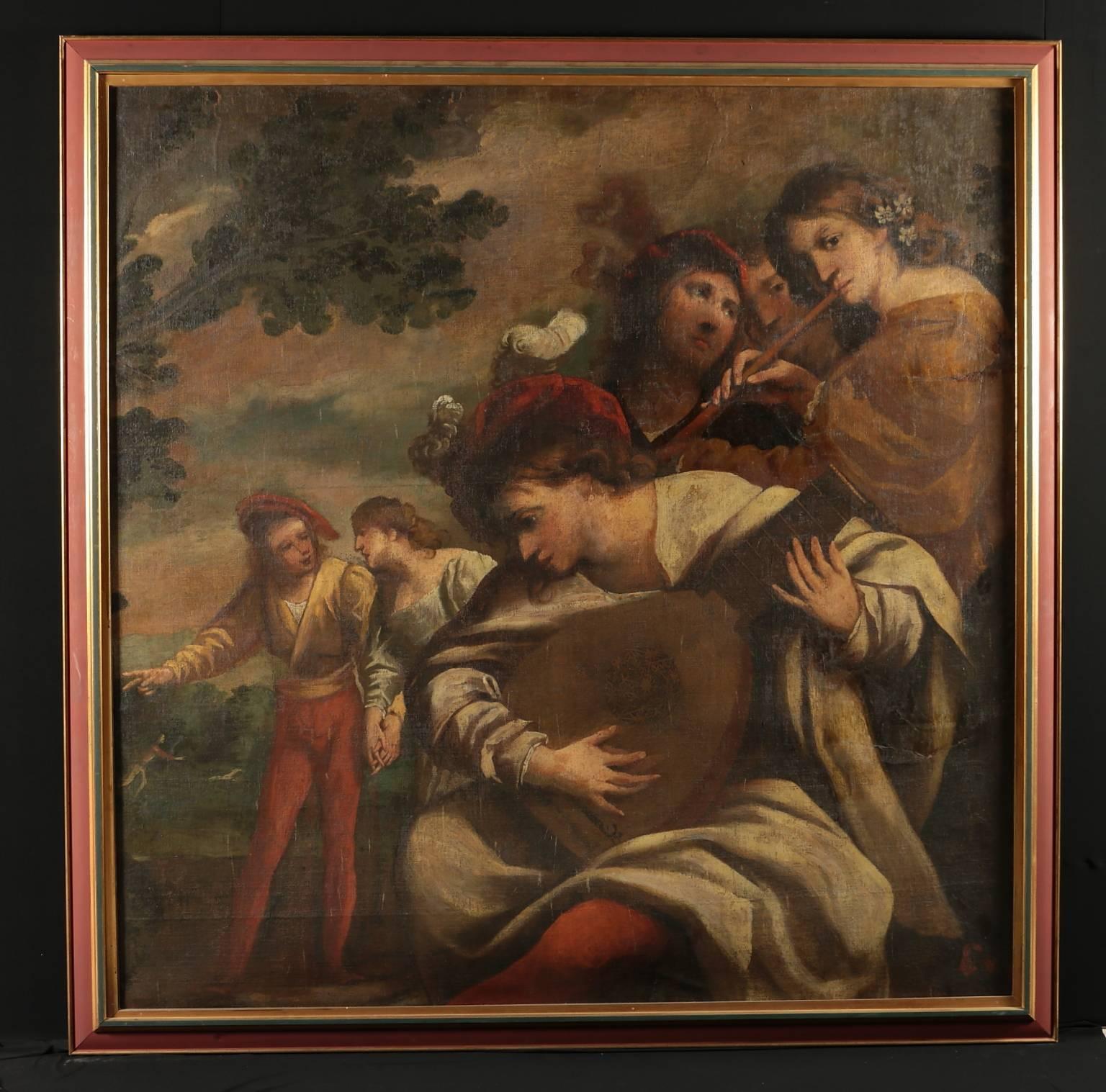 Pietro della Vecchia Portrait Painting - Pietro Della Vecchia (1603-1678), Musical Company