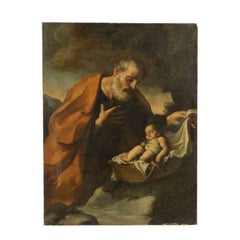 Saint Joseph and the Holy Child Jesus Bolognese School 17th Century