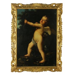Setting by Marcantonio Franceschini Cupid Oil on Canvas End 1600 - Early 1700