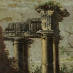 Architectural Capriccio attributable to Giovanni Ghisolfi Oil on Canvas