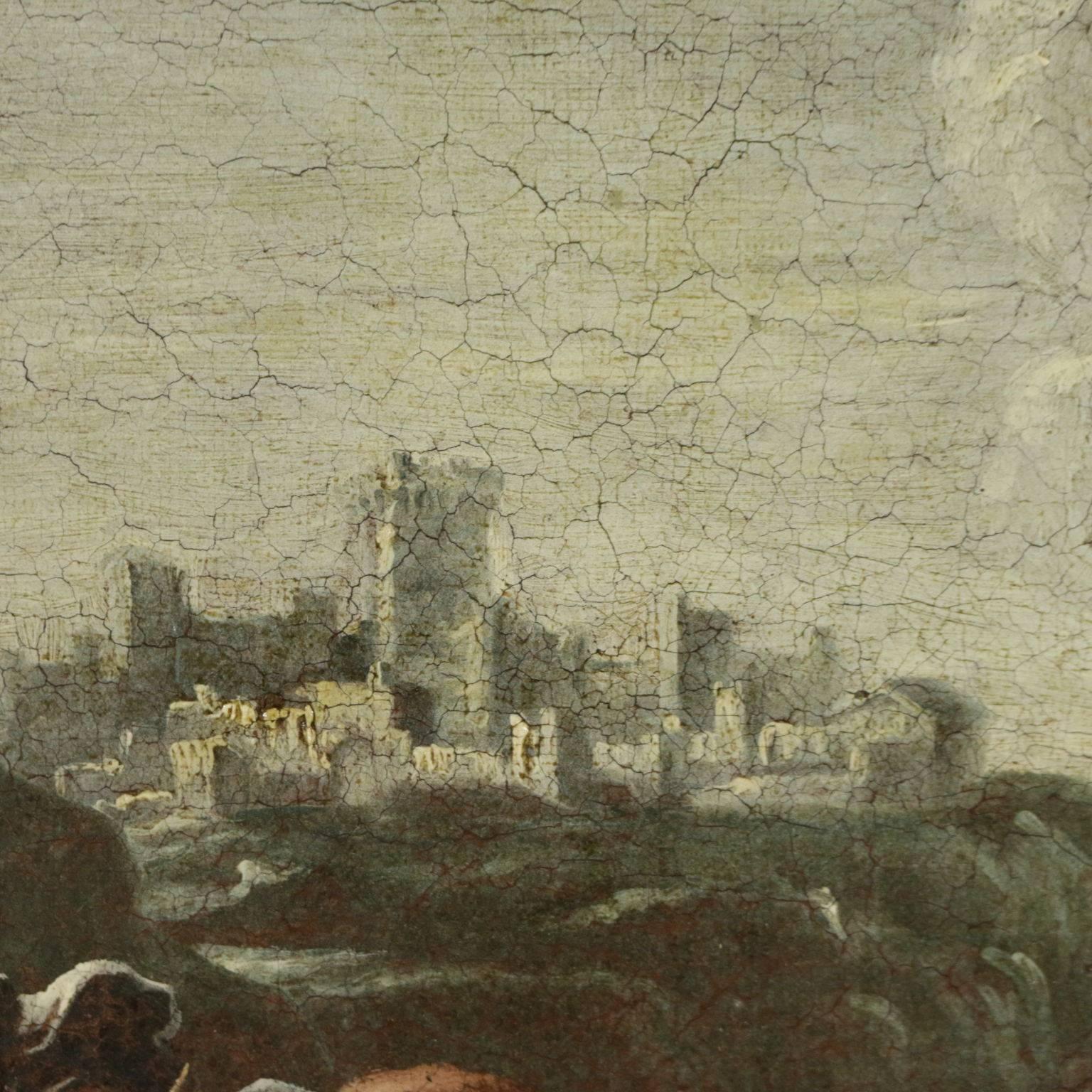 Landscape with architectures attributable to Giovanni Ghisolfi 6