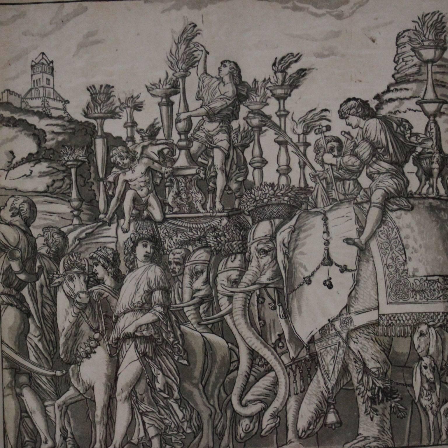 The Triumph of Julius Caesar: suite of nine woodcuts - Renaissance Print by Andrea Andreani