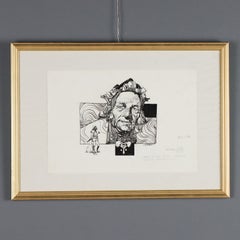 Eolo, re dei venti...Disegno di Sergio Toppi XX secolo