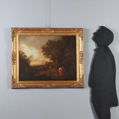 Painting: "Landscape with Figures," oil on canvas, mid-1700s