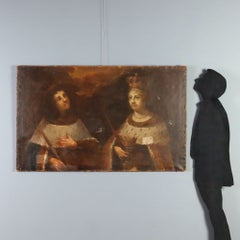 Painting: Portraits of the Queen and the Prince. Oil on canvas. Late 17th century