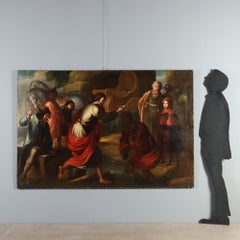 Tableau « Le baptême de l'eunuque », huile sur toile. XVIIe siècle
