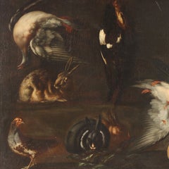 "Live Rabbits and Birds with Game"—a painting attributed to Sinibaldo Scorza