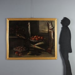 Still Life Painting with Fish, Snails, Mushrooms, and Other Vegetables, late 17th century