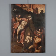 Dipinto Cristo in Purgatorio Olio su tavola. Scuola lombarda fine 500 - inizi 60