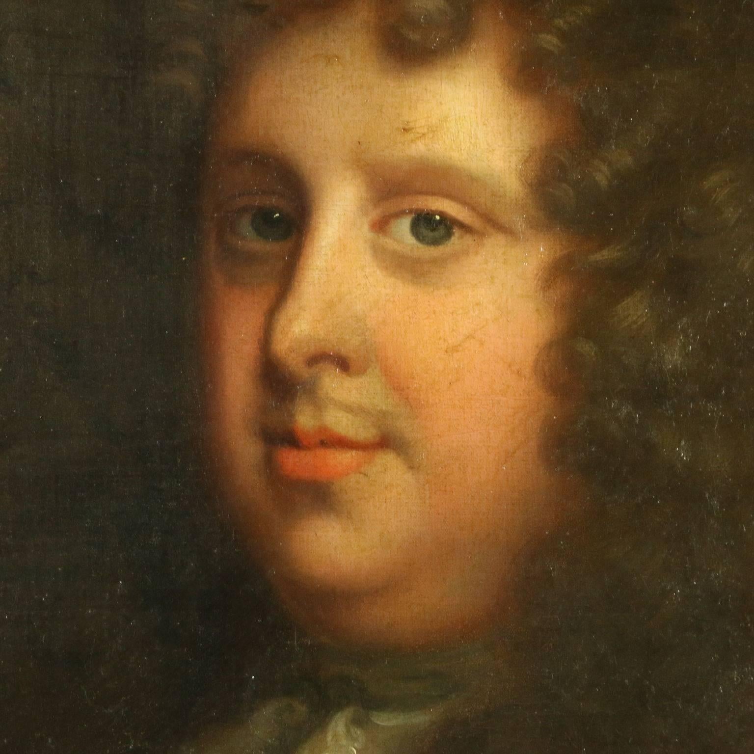 Portrait of Lord Crewe Setting of Peter Lely Oil on Canvas Mid 1600 - Brown Portrait Painting by Unknown