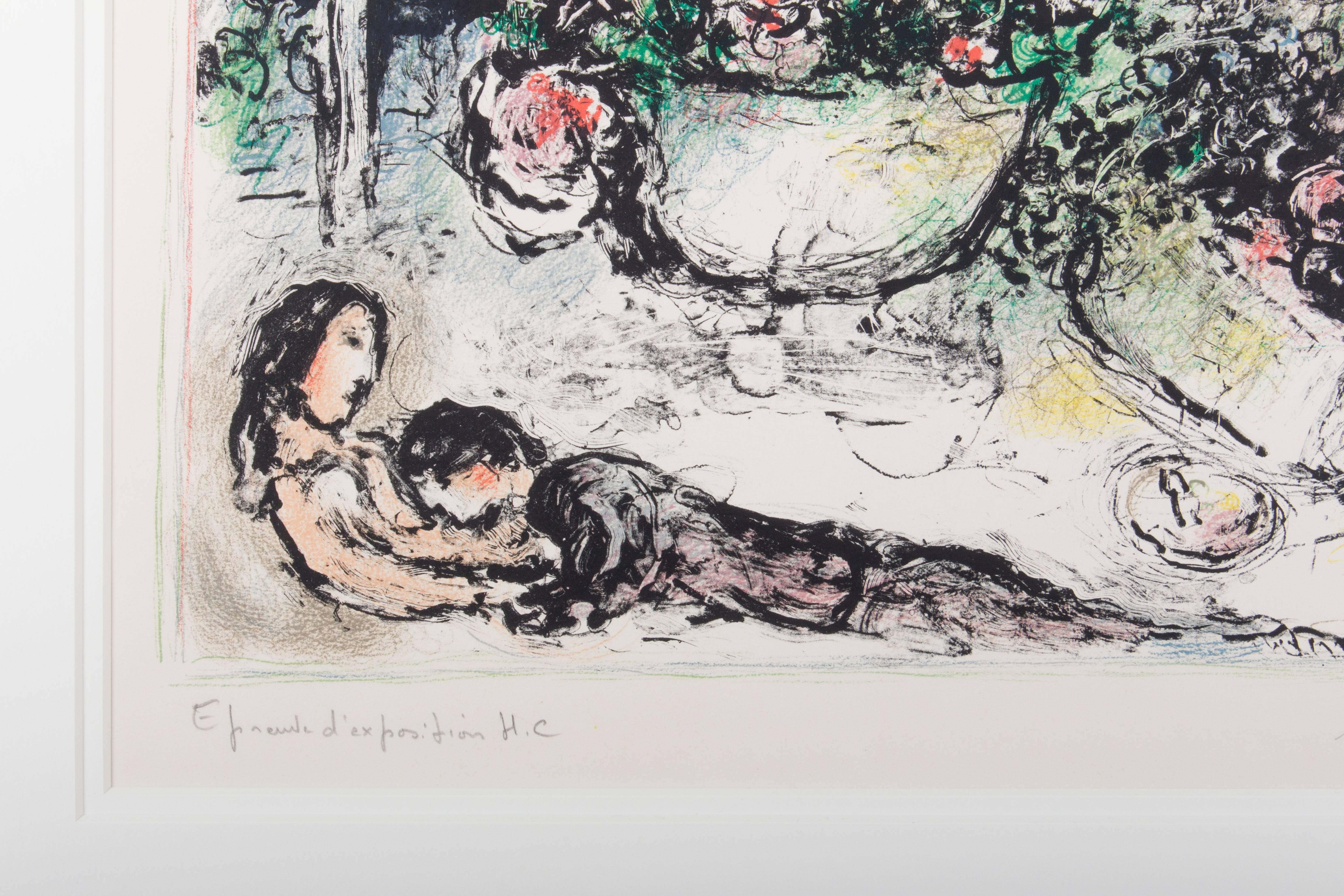 Marc Chagall, La Table Fleurie, Paris, 1973 For Sale 3
