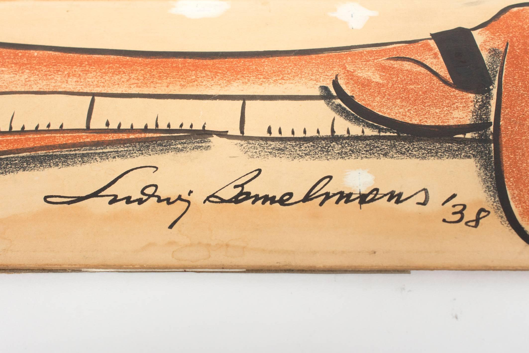 Rare Ludwig Bemelmans Original Drawing of 