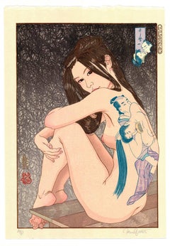 Utamaro no Shunga, Erotic Sexy Ukiyo-e Woodblock Print, Tattoo, Paul Binnie