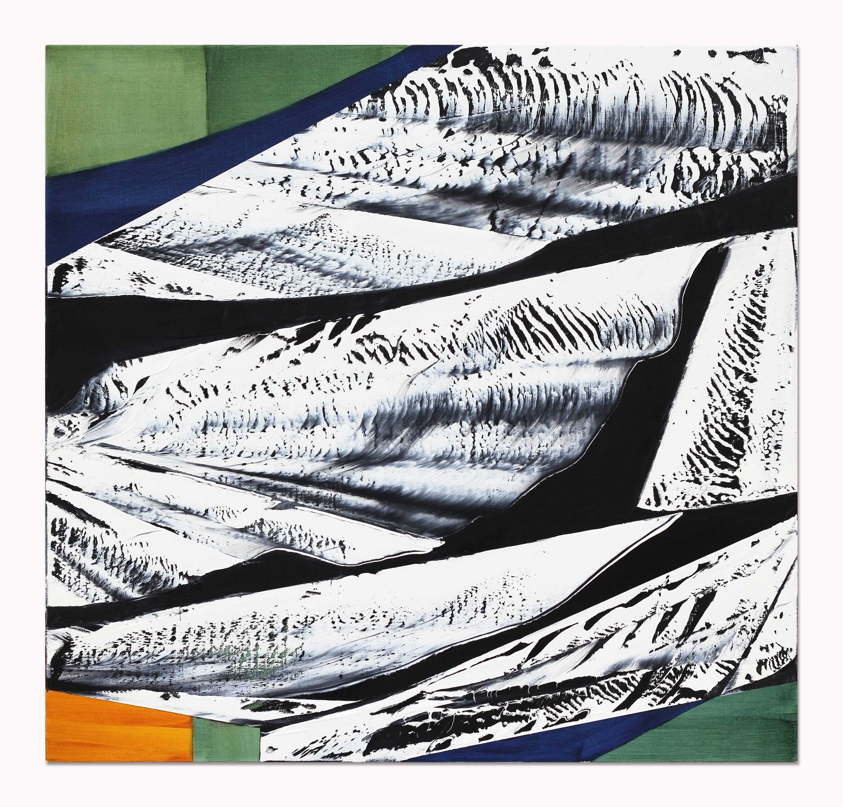 Ricardo Mazal Abstract Painting - Black Mountain MK 11