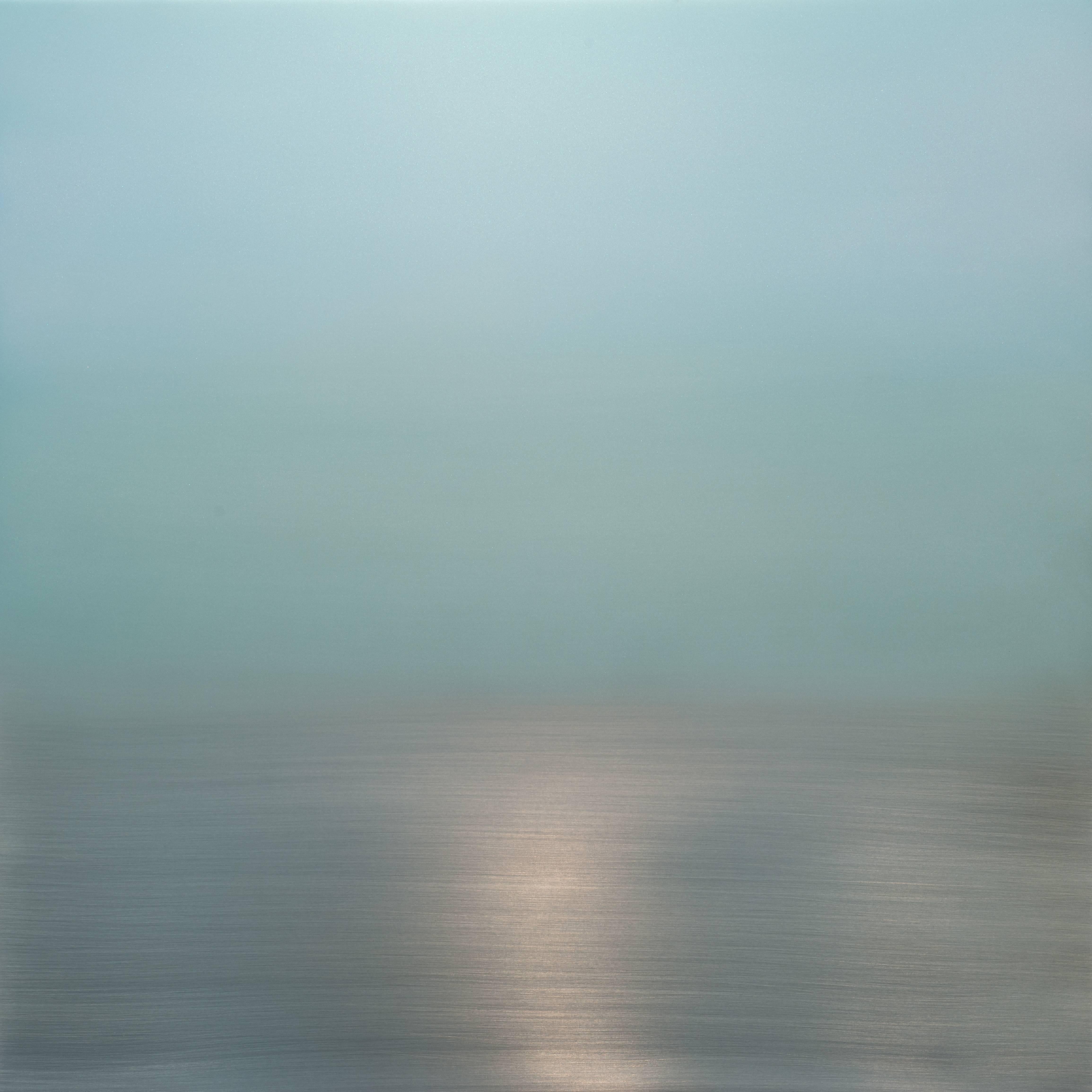 Sea Green Diptych - Painting by Miya Ando
