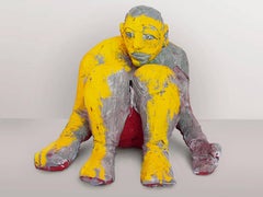 Ulysses - Contemporary, Sculpture, Figurative, Yellow, Gray, Human, Hero