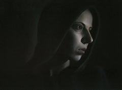 Reflex 3 - Contemporary, Photorealist, Figurative Painting, Portrait, Hoodie