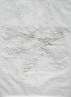 Sans titre - Papier, blanc, abstrait, 21e contemporain, minimaliste