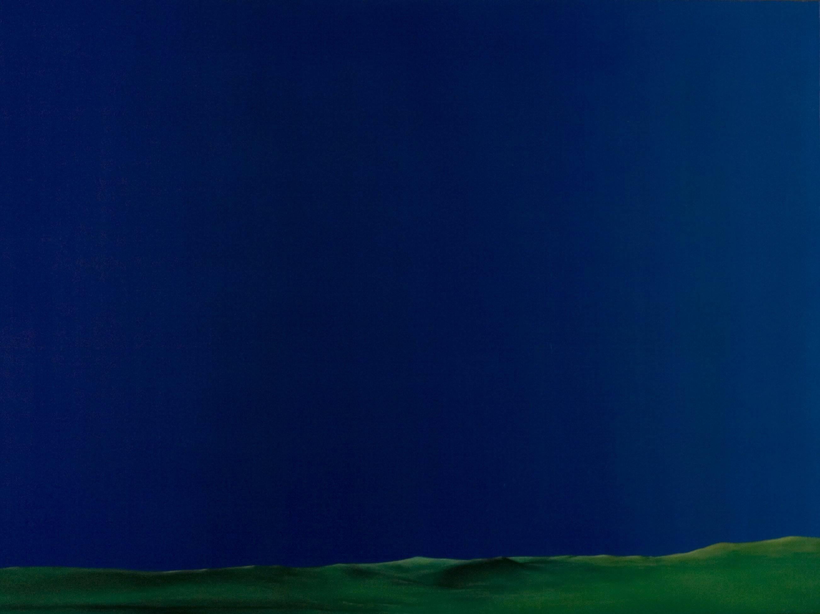 Chroma sky (Blue key) 10 - Contemporary, Blue, Minimalist, Figurative, Landscape