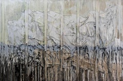 Trophäe der Zivilisation - Abstraktes Gemälde, 21. Jahrhundert, beige Farbe, Ölfarbe