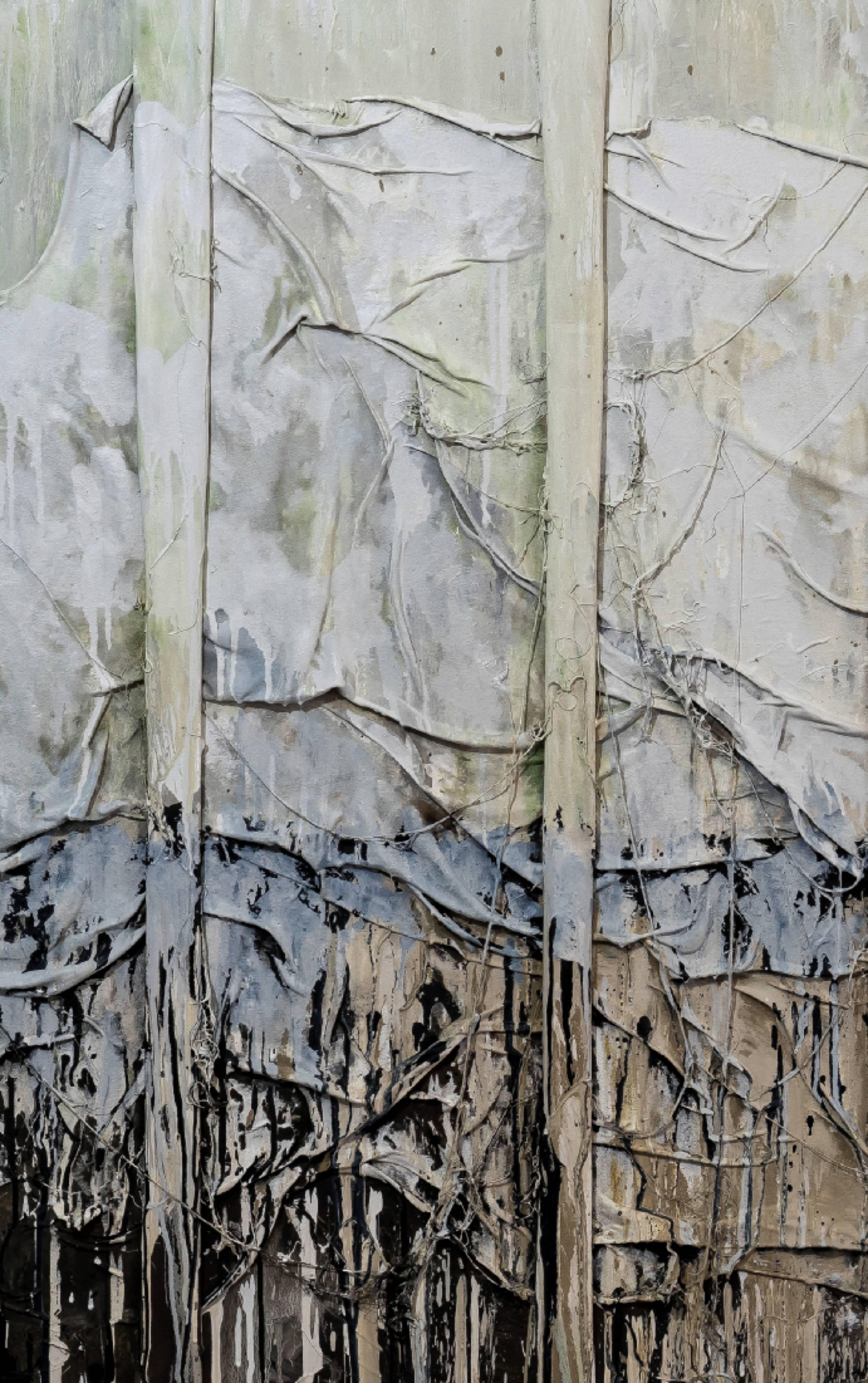 Trofeo della civiltà - Pittura astratta, 21° secolo, Colore beige, Pittura ad olio - Painting Astratto di MASCH (Manfred Schulzke)
