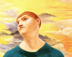 Constantin.Fides - Contemporary, Acrylic on Canvas, Human, Yellow, Green, Divine