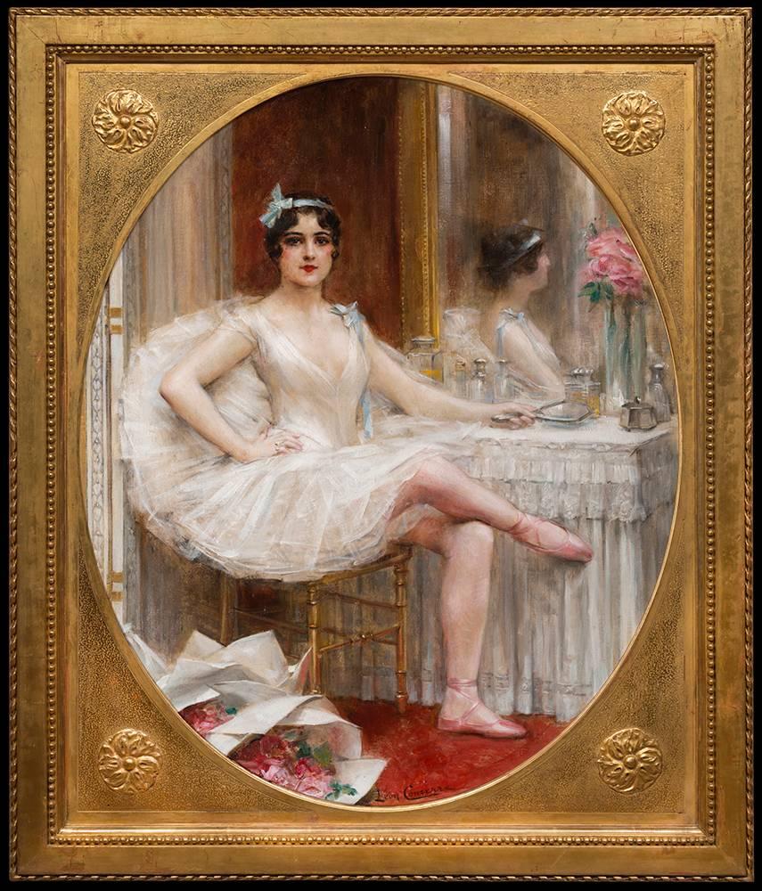 Figurative Painting Léon François Comerre - The Ballerina's Loge
